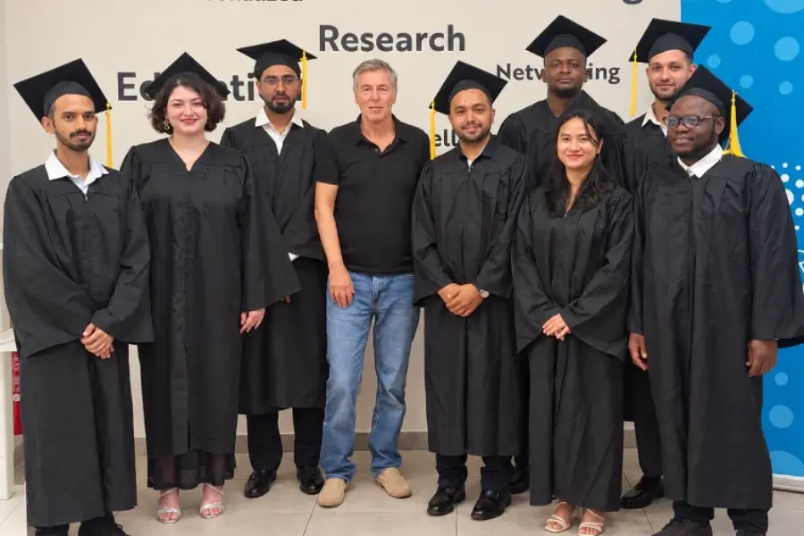 Graduates of the MSc Biobanks and Complex Data Management alongside Professor Paul Hofman.