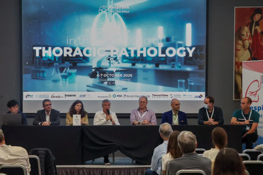 Participants au congrès sur l’IA en pathologie thoracique organisé par l’IHU RespirERA à Nice.