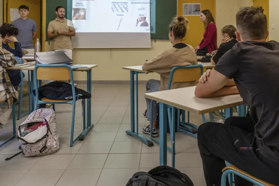 Programme de prévention sur le tabagisme dans une classe de lycée.